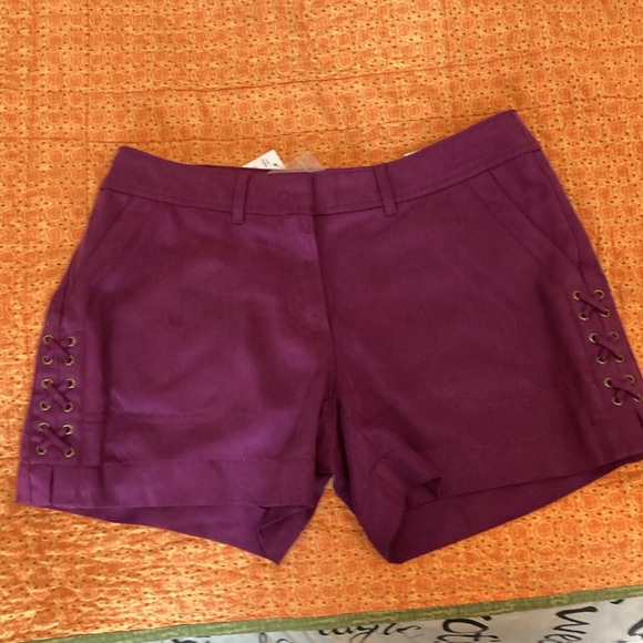 NWT White House Black Market, The 5" Short, Twill Lace Up, Color Gypsy, Size 4P - Picture 2 of 15